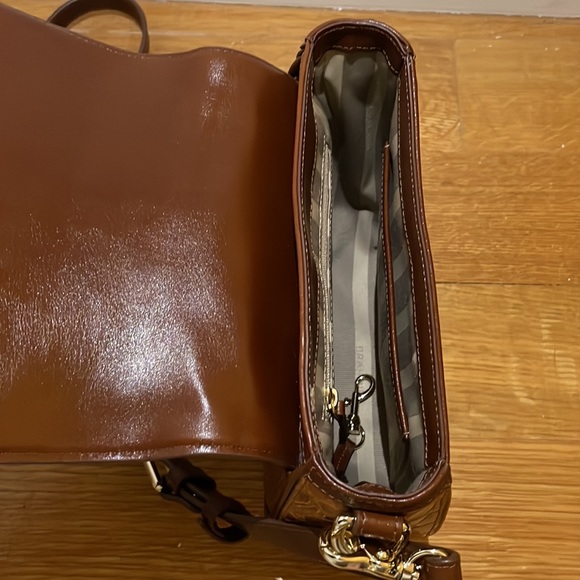 Brahmin Mini Sonny in Tan Gustavo Saddle Bag crossbody bag - Picture 4 of 5